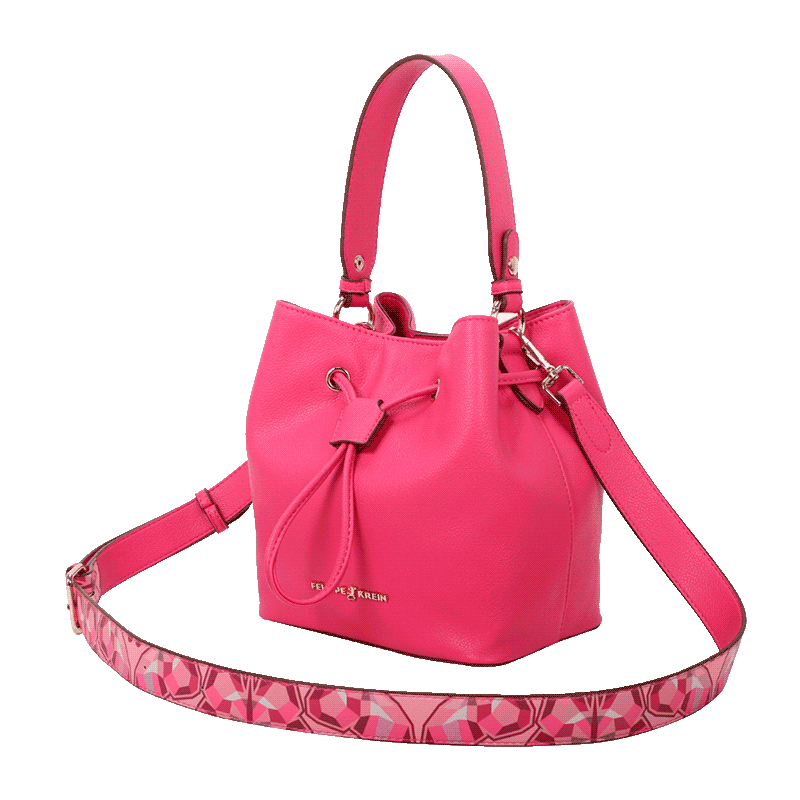 Bolsa Bucket Média Fellipe Krein Ss23 Butterfly Fk613 Liso - Rosa
