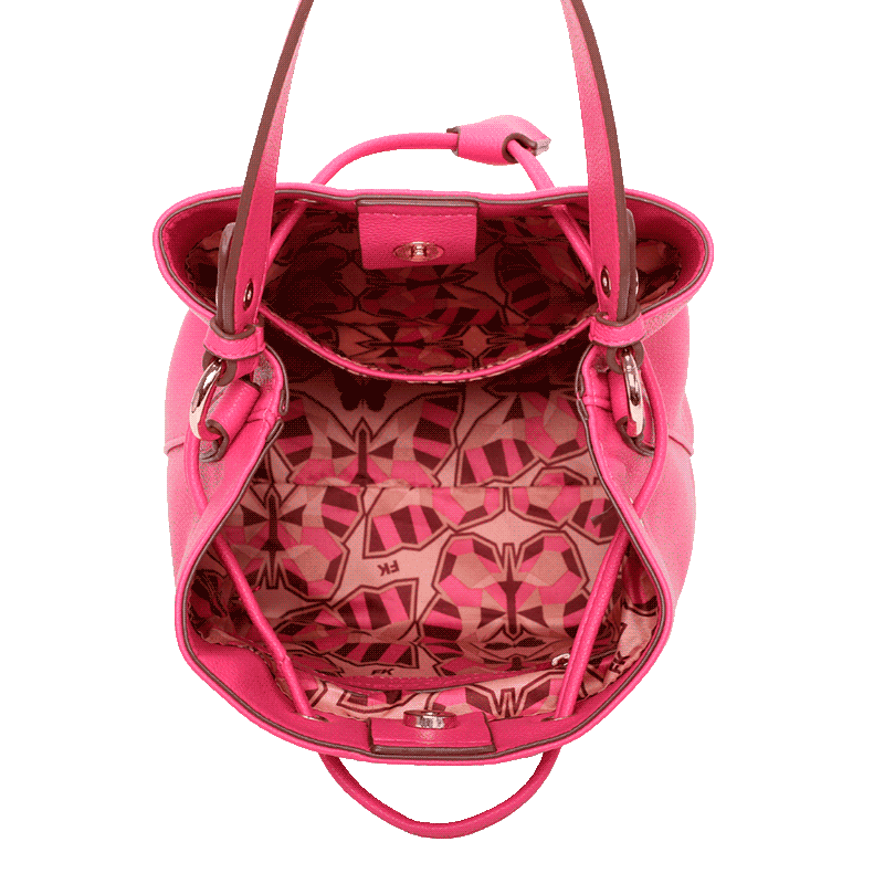 Bolsa Bucket Média Fellipe Krein Ss23 Butterfly Fk613 Liso - Rosa