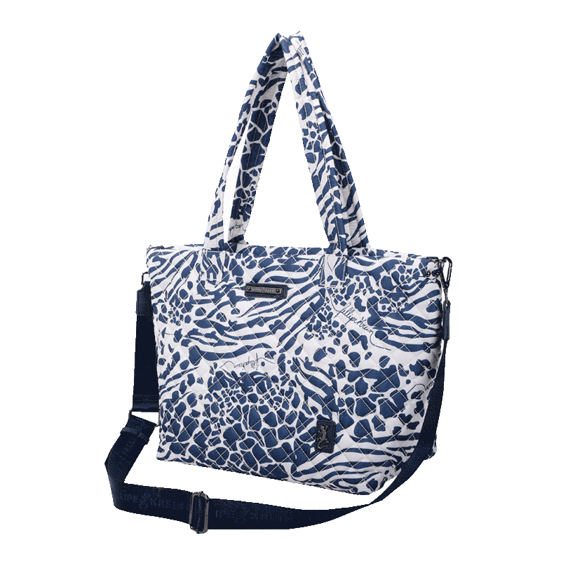 Bolsa Tote Bag Grande Fellipe Krein Ss23 Matelassê Casual Fk635 - Azul