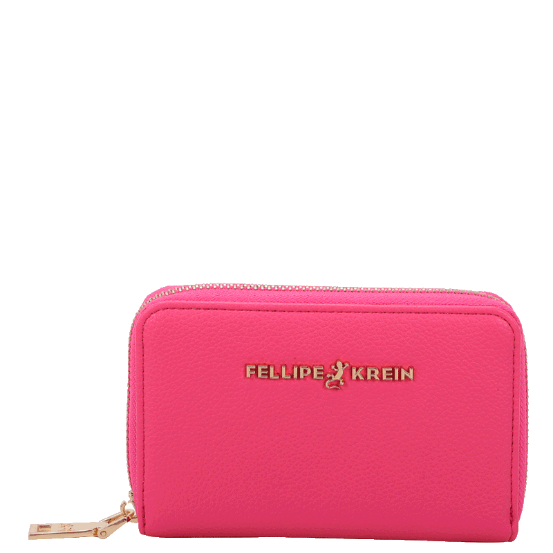 Carteira Zíper Pequena Fellipe Krein - Rosa | Sestini
