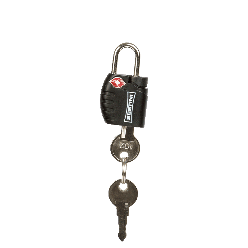 Cadeado TSA com chave Preto: Segurança e praticidade em viagens