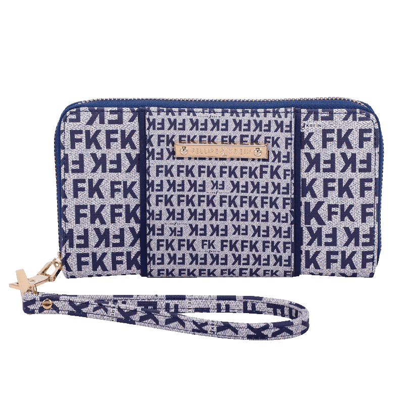 Carteira Zíper Grande Fellipe Krein - Azul | Sestini