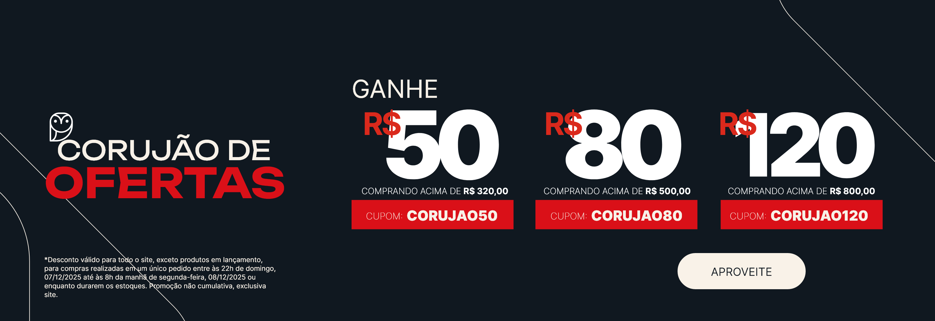 Corujão da Madrugada - Cashback