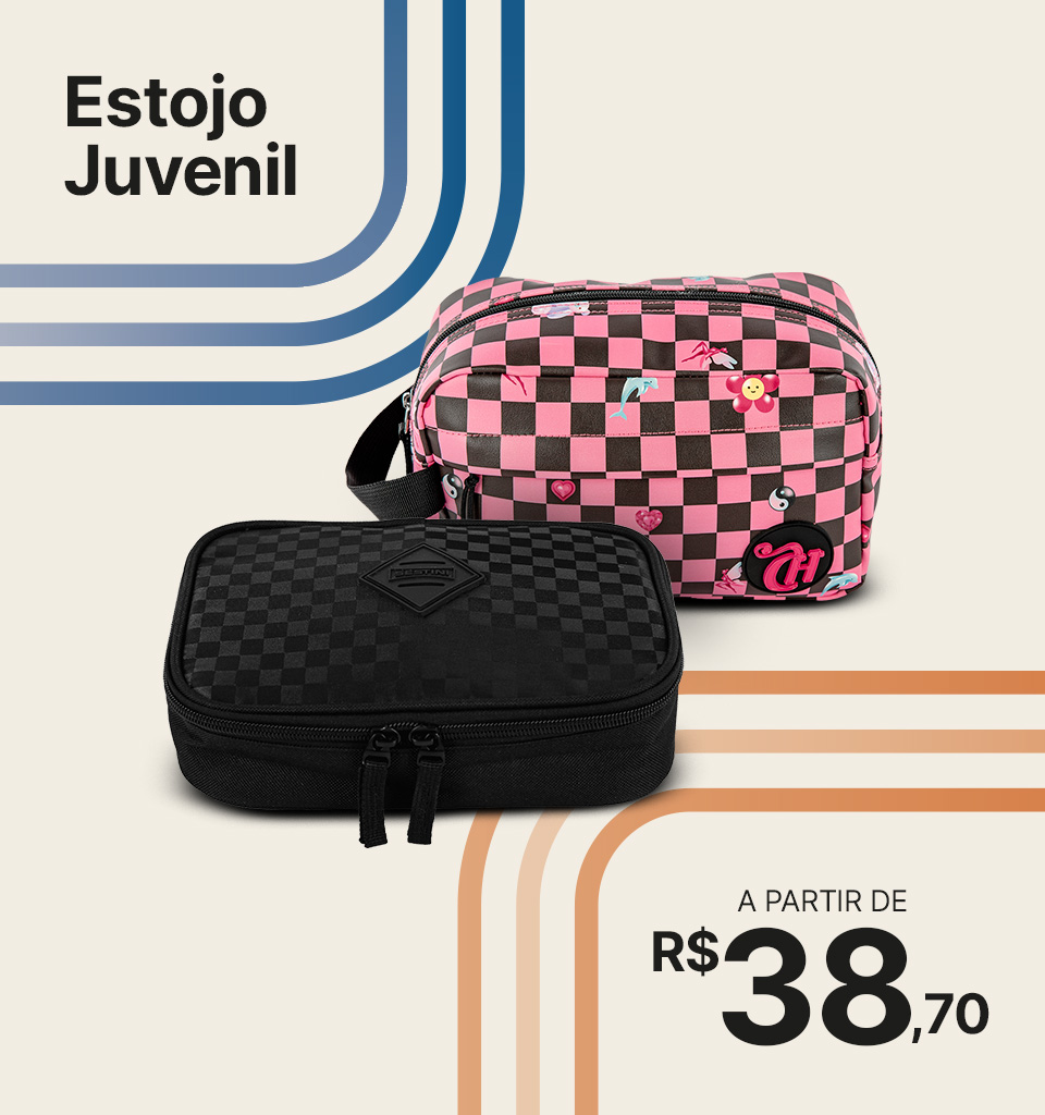Estojos a partir de R$ 38,70