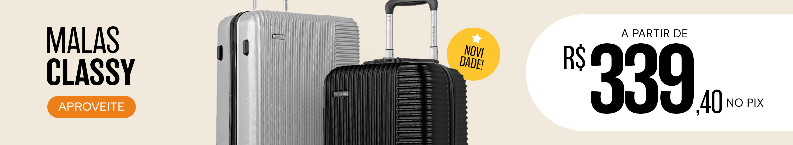 Mala Sestini CLASSY a partir de R$ 399,40 no pix