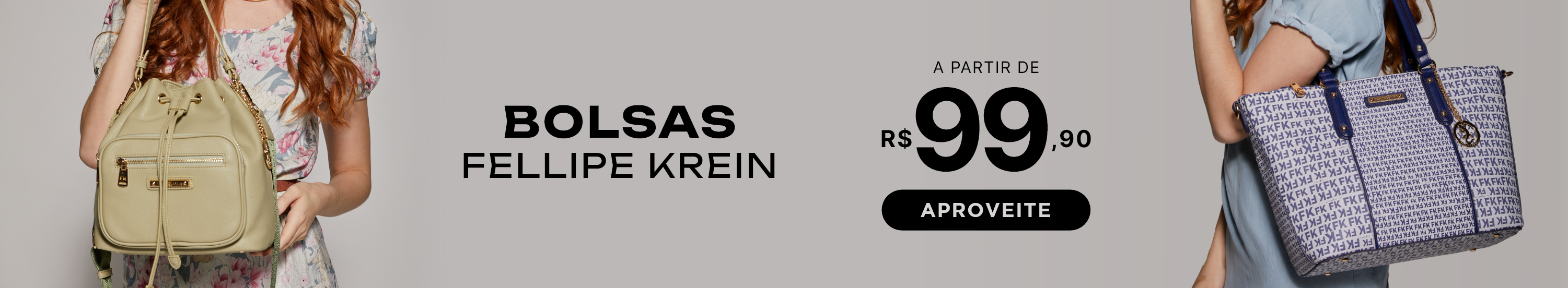 Bolsas Fellipe Krein a partir de R$ 99,90